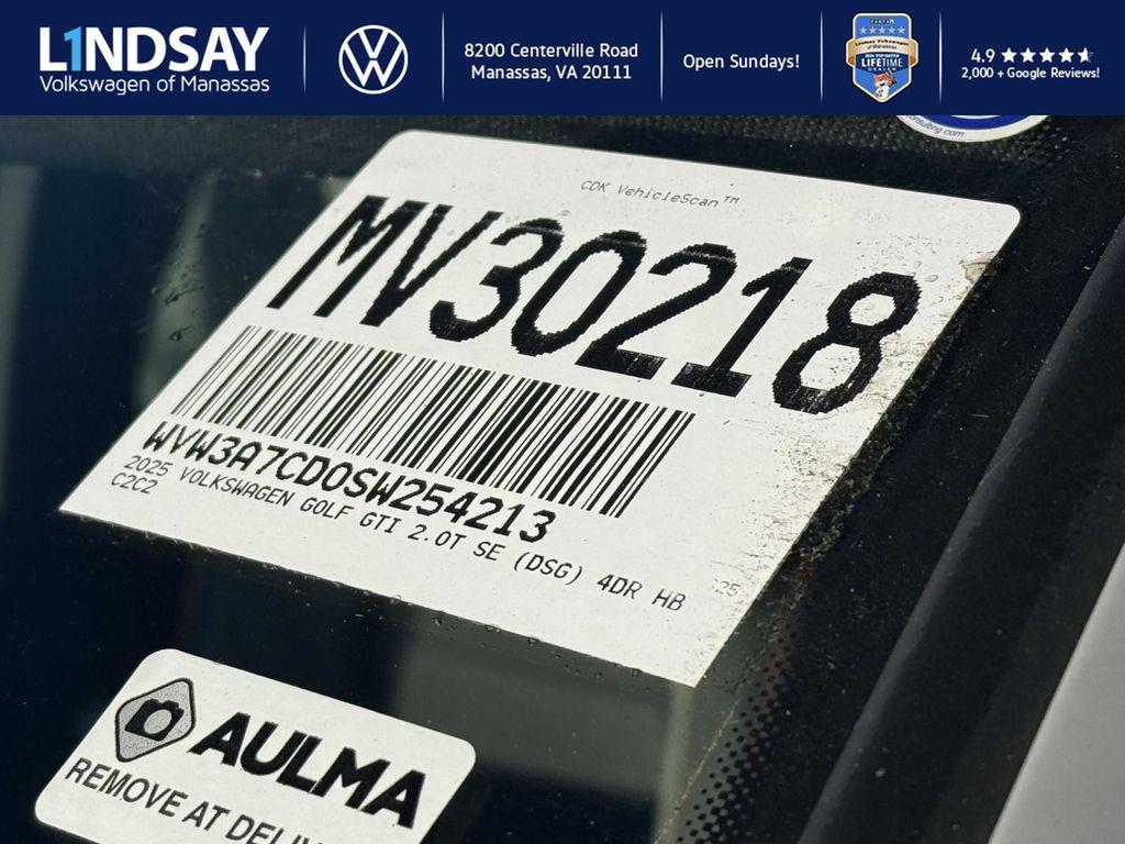 new 2025 Volkswagen Golf GTI car, priced at $39,140