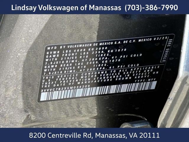 new 2025 Volkswagen Taos car, priced at $31,486