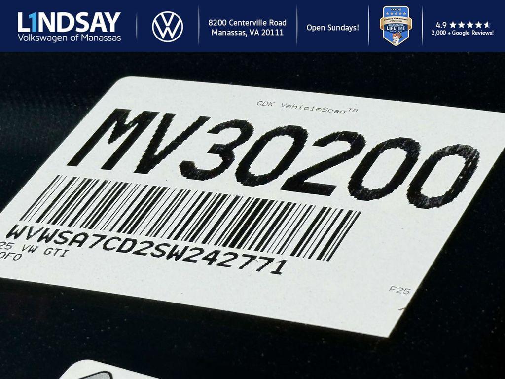new 2025 Volkswagen Golf GTI car, priced at $37,722