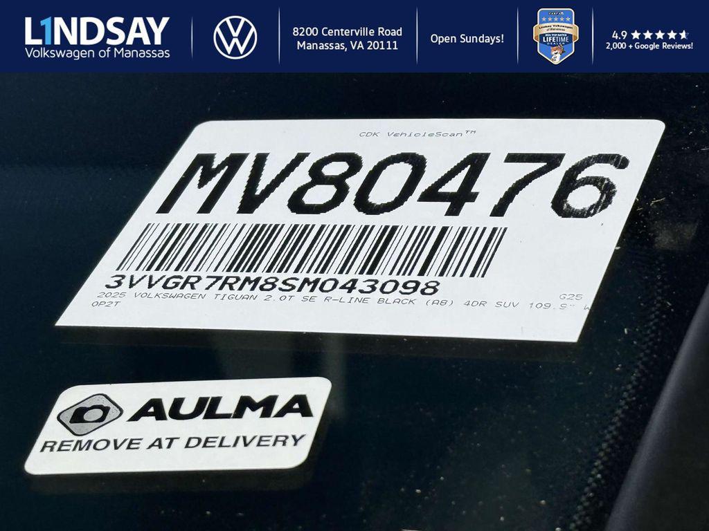 new 2025 Volkswagen Tiguan car, priced at $33,895