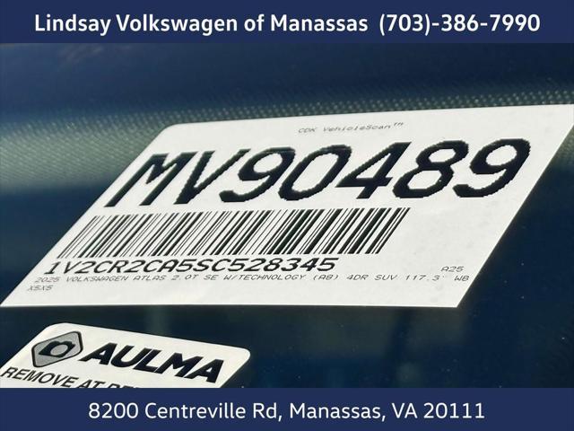 new 2025 Volkswagen Atlas car, priced at $43,034