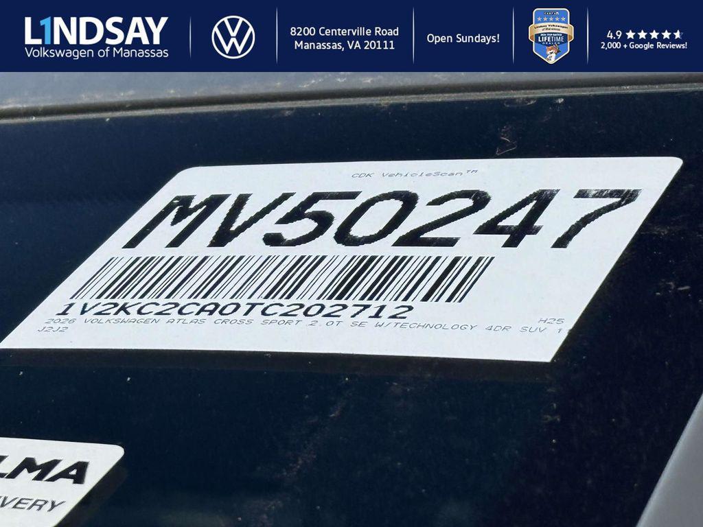 new 2026 Volkswagen Atlas Cross Sport car, priced at $46,721