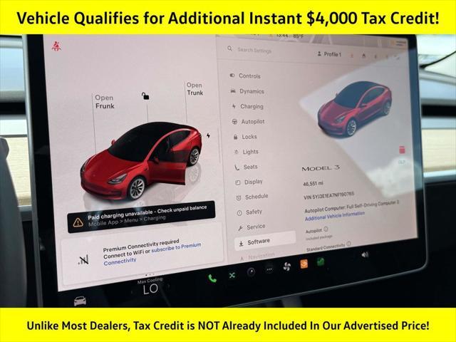 used 2022 Tesla Model 3 car, priced at $23,988