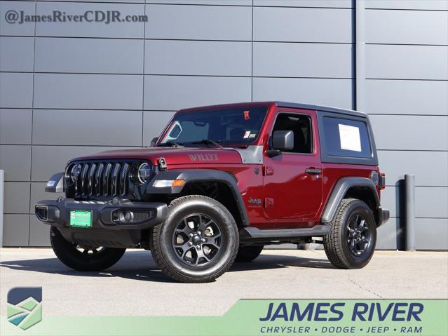 used 2021 Jeep Wrangler car, priced at $25,292