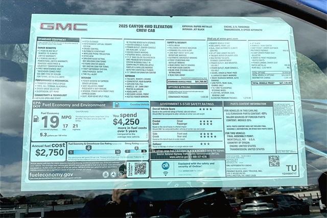 new 2025 GMC Canyon car, priced at $45,645