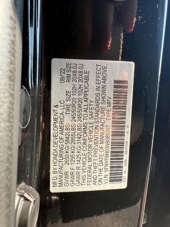 used 2022 Honda Pilot car, priced at $27,995