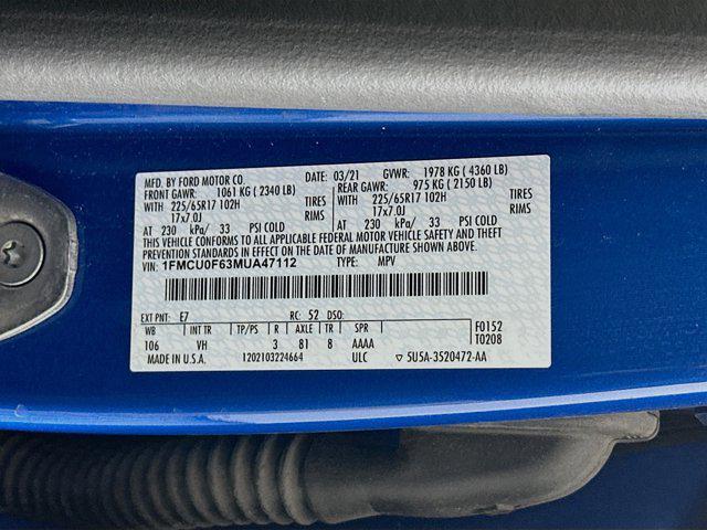 used 2021 Ford Escape car, priced at $16,647