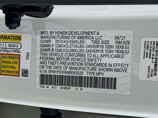 used 2021 Honda Pilot car, priced at $23,847