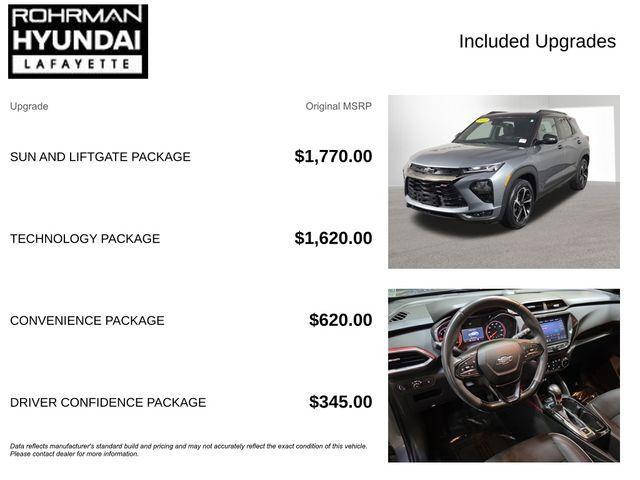 used 2021 Chevrolet TrailBlazer car, priced at $21,749