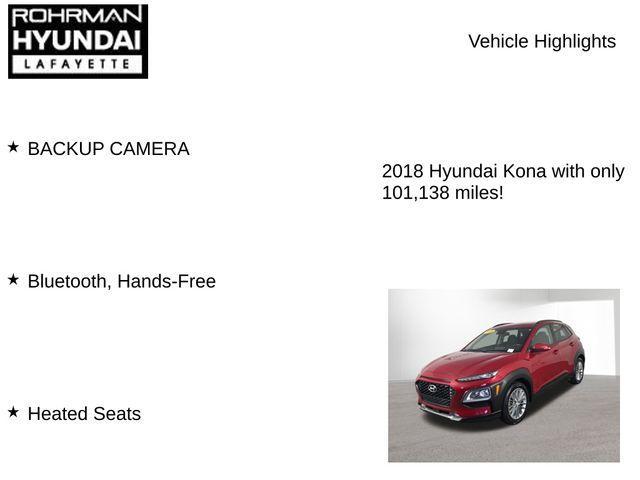 used 2018 Hyundai Kona car, priced at $10,805