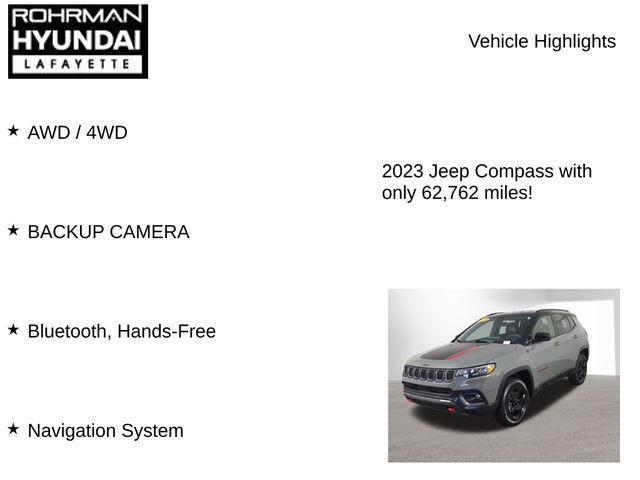 used 2023 Jeep Compass car, priced at $19,981
