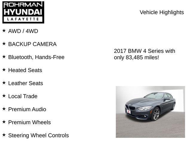 used 2017 BMW 430 car, priced at $19,998