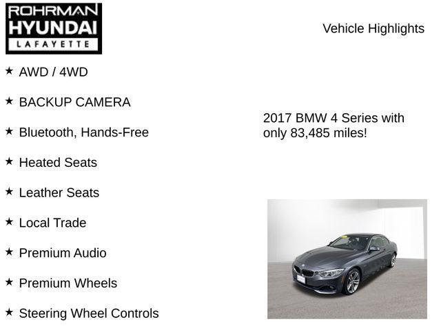 used 2017 BMW 430 car, priced at $19,557