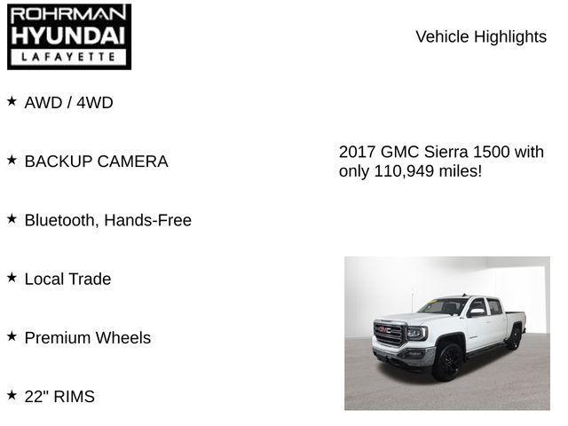 used 2017 GMC Sierra 1500 car, priced at $24,558