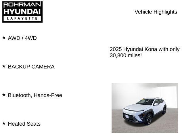 used 2025 Hyundai Kona car, priced at $21,568