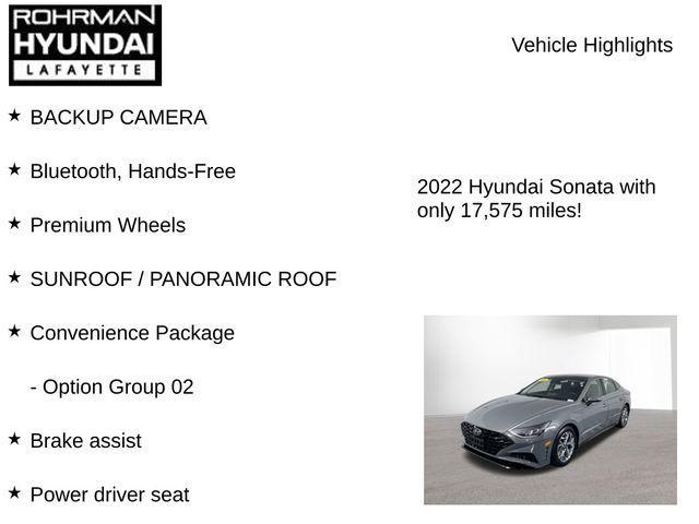 used 2022 Hyundai Sonata car, priced at $20,796