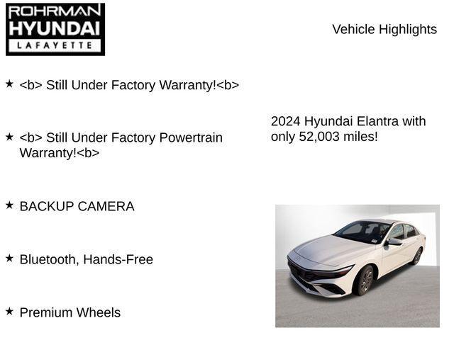 used 2024 Hyundai Elantra car, priced at $19,999