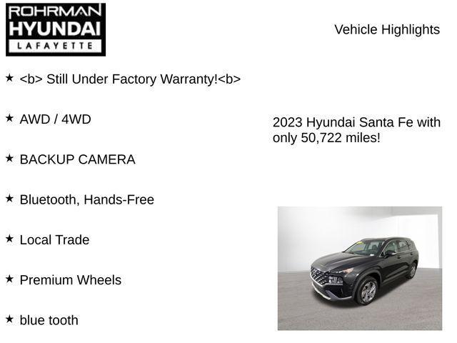 used 2023 Hyundai Santa Fe car, priced at $20,918