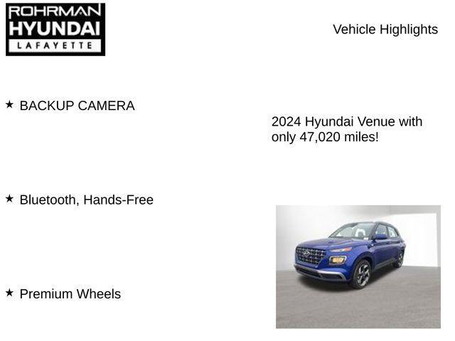 used 2024 Hyundai Venue car, priced at $17,710