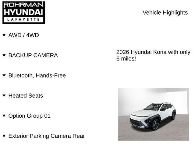 new 2026 Hyundai Kona car, priced at $29,362