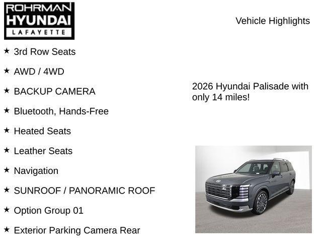 new 2026 Hyundai Palisade car, priced at $54,513