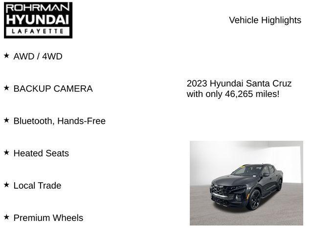 used 2023 Hyundai SANTA CRUZ car, priced at $24,993