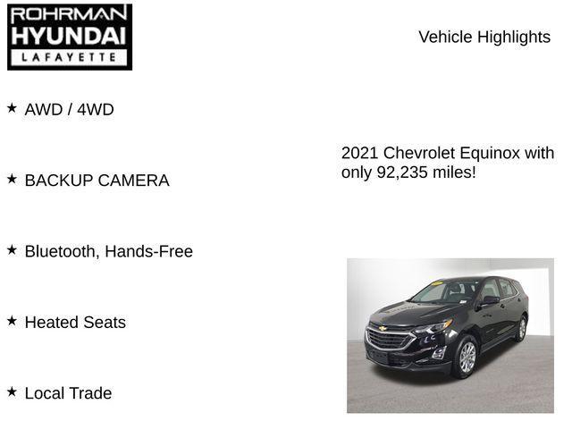 used 2021 Chevrolet Equinox car, priced at $14,243
