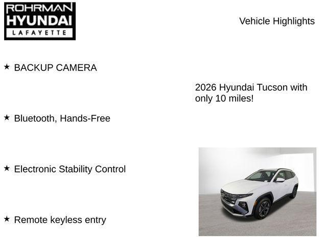 new 2026 Hyundai Tucson car, priced at $31,133