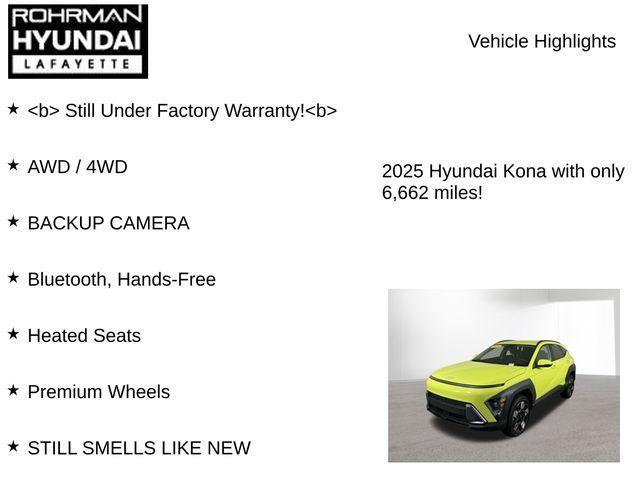 used 2025 Hyundai Kona car, priced at $24,402