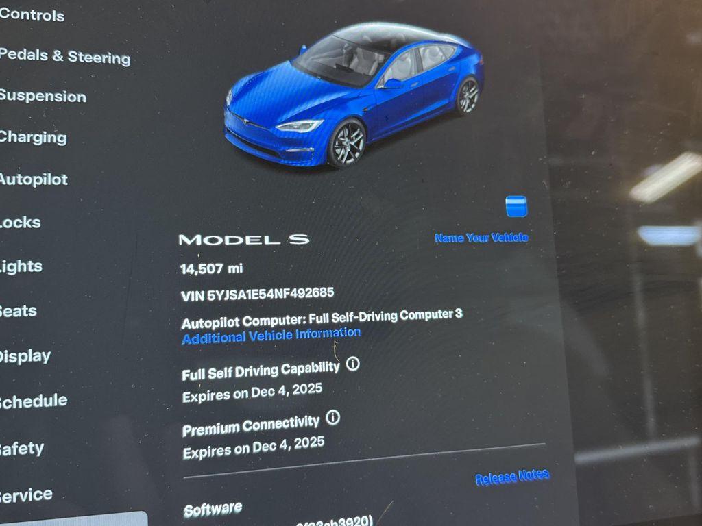 used 2022 Tesla Model S car, priced at $48,997