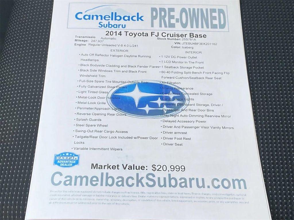 used 2014 Toyota FJ Cruiser car, priced at $18,999