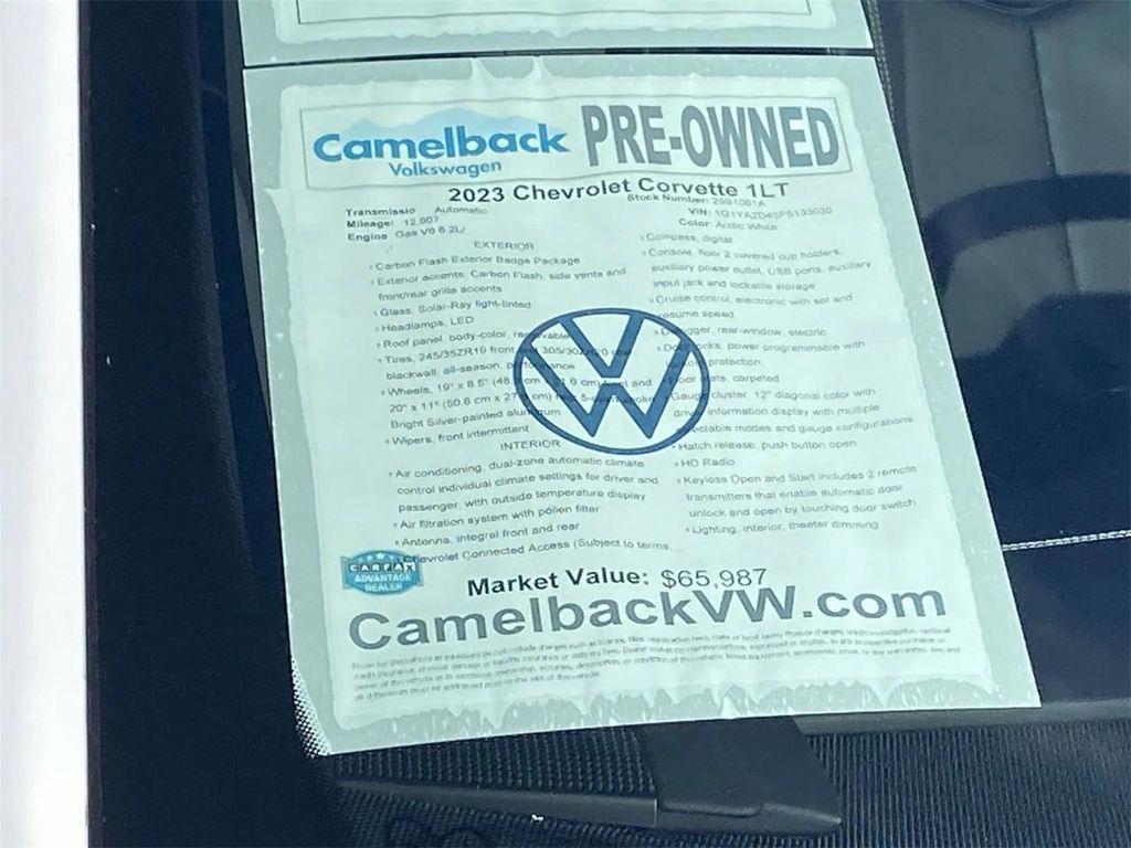 used 2023 Chevrolet Corvette car, priced at $63,999