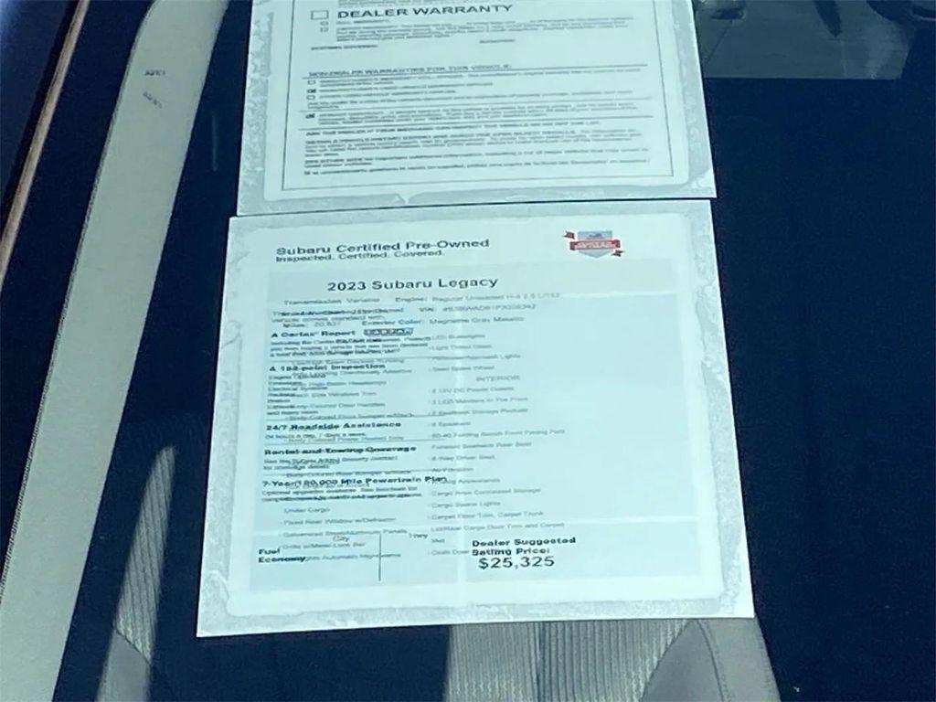 used 2023 Subaru Legacy car, priced at $24,325