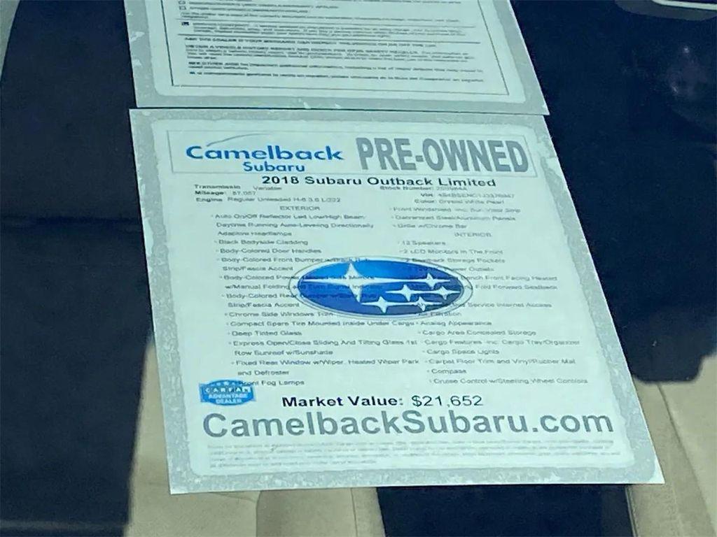 used 2018 Subaru Outback car, priced at $20,652