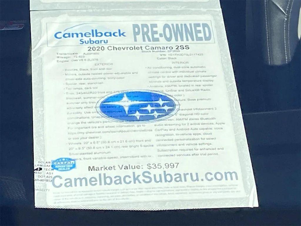 used 2020 Chevrolet Camaro car, priced at $32,838