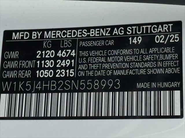 new 2025 Mercedes-Benz CLA 250 car, priced at $49,000
