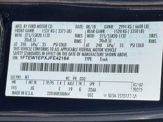 used 2018 Ford F-150 car, priced at $22,689