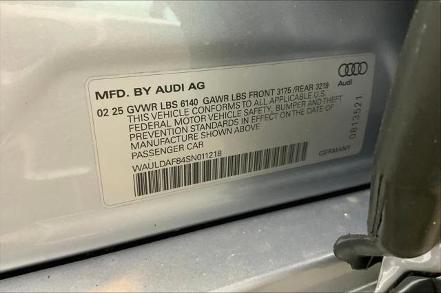 new 2025 Audi A8 car, priced at $100,345