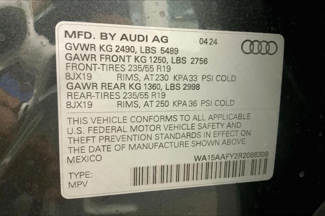 new 2024 Audi Q5 car, priced at $59,515