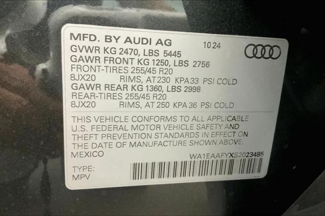 new 2025 Audi Q5 car, priced at $57,760