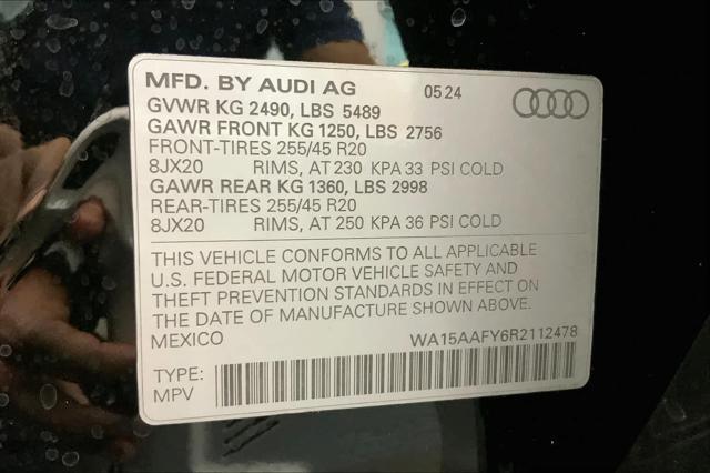 new 2024 Audi Q5 car, priced at $61,340