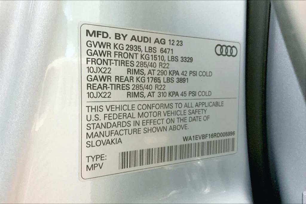 new 2024 Audi Q8 car, priced at $83,720