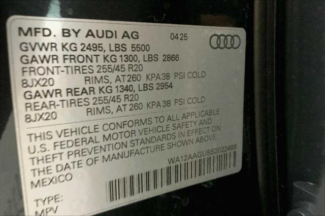 new 2025 Audi Q5 car, priced at $60,975