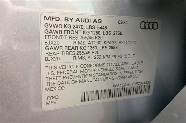 new 2025 Audi Q5 car, priced at $58,085