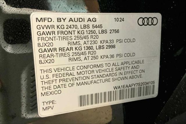 new 2025 Audi Q5 car, priced at $58,085