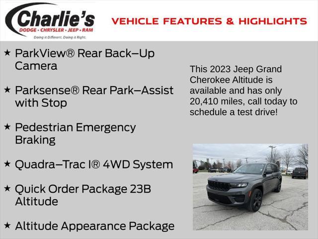 used 2023 Jeep Grand Cherokee car, priced at $33,647