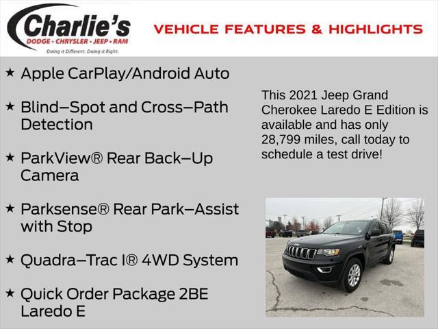 used 2021 Jeep Grand Cherokee car, priced at $24,629