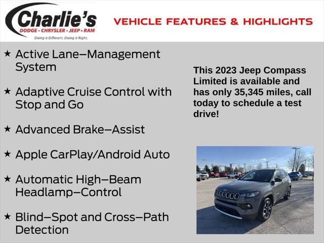 used 2023 Jeep Compass car, priced at $21,985