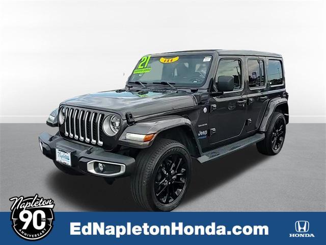 used 2021 Jeep Wrangler Unlimited 4xe car, priced at $29,750