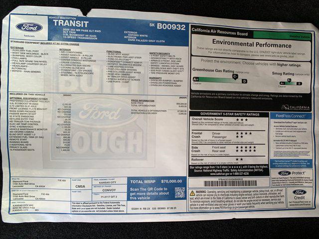 new 2025 Ford Transit-350 car, priced at $70,000